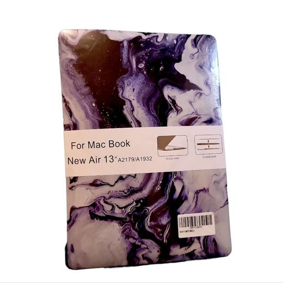 New Air 13” Case for MacBook Compatible A2179 & A1932 Purple Marble - Picture 1 of 10